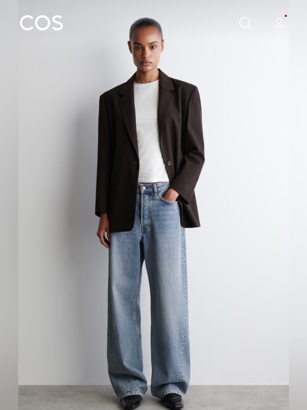 COS 100% Cotton Denim Facade Relaxed jeans 30